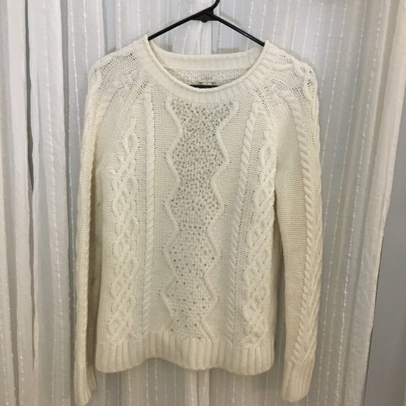 Loft White Beaded Sweater - Picture 3 of 3